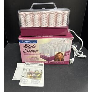 Remington Style Setter 20 Heated Hair Rollers H-20 With 20 Clips Curlers Tested